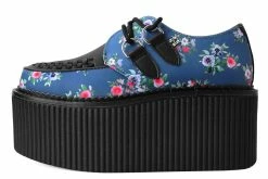 S3040 Women Blue Floral D-Ring Stratocreeper