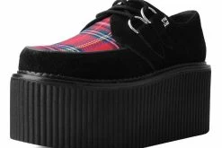 S9861 Black Suede & Red Tartan Stratocreeper Women