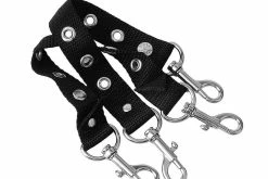 SA02 Eyelet Black Bondage Shoe Straps