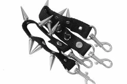 SA04 Vegan Spiked Black Bondage Shoe Straps