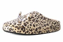 SL07 Tan Leopard Kitty Slipper Women