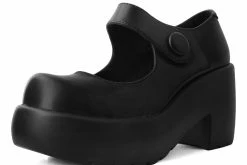 T2302L Black Bubble Anarchic Mary Jane Platform
