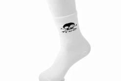 TSK1032 White T.U.K. Skull Logo Women’s Sock