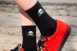 TSK1034 Black T.U.K. Skull Logo Women’s Sock