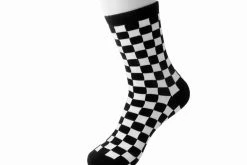 TSK1046 Black & White Checker T.U.K. Men’s Sock