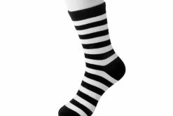 TSK1048 Black & White Stripe T.U.K. Men’s Sock