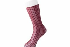 TSK1088 Red Lettuce Trim Lace Sock