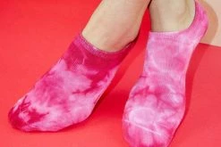 TSK1113 Tie-Dye Red No-Show Sock Vegan