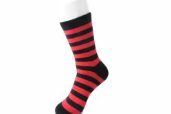 TSK1120 Red & Black Stripe T.U.K Women's Sock