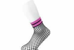 TSK1122 Multi-color Band Fishnet 5-Pk Sock Women