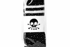 TSK1125 Black Varsity Rhinestone Over-The-Knee Sock