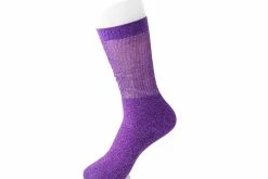 TSK1128 Purple Ribbed Glitter Sock