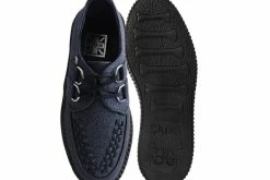 V3011 Black Glitter D-Ring Mondo Creeper Women