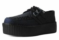 V3011 Black Glitter D-Ring Mondo Creeper Women