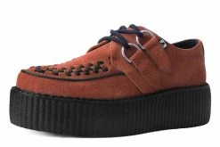 V3022 Women Brown Suede Mondo Creeper
