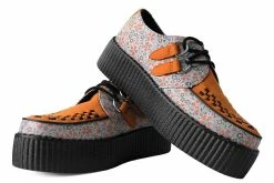 V3035 Orange & Beige Floral D-Ring Viva Creeper Women