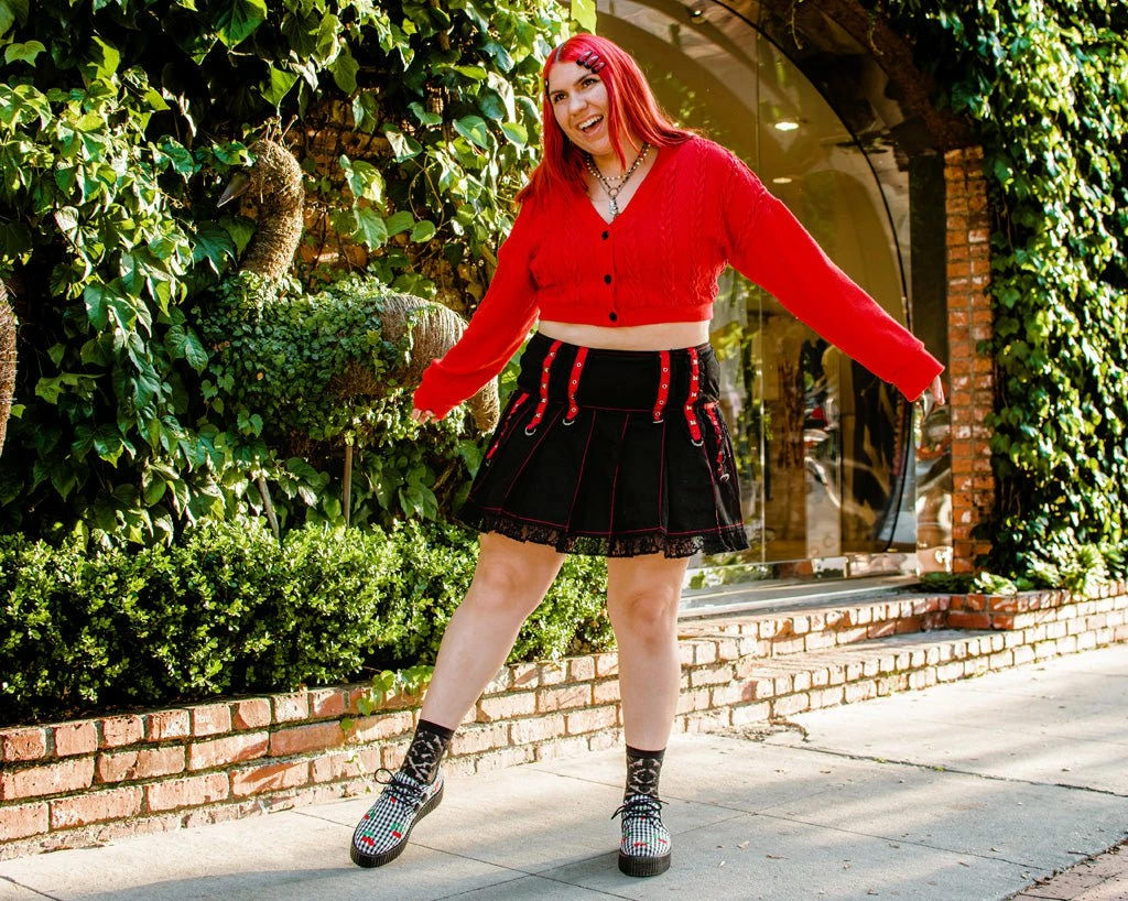 V3071 Cherry Gingham Mondo Creeper New Arrivals