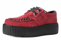 V3072 Red Suede Mondo Creeper Women
