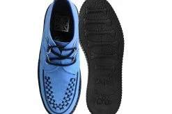 V3073 Dusty Blue Faux Suede Mondo Creeper