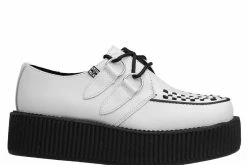 V6803 White Leather Creeper