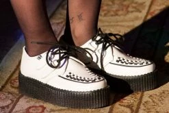 V6803 White Leather Creeper