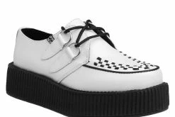 V6803 White Leather Creeper