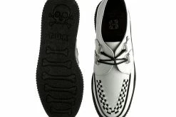 V6803 White Leather Creeper