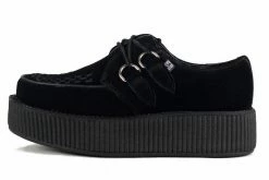 V7757 Black Suede Viva Mondo Creepers Women