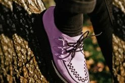 V9714 Women Lavender Faux Suede Viva Mondo Creeper