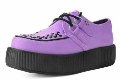 V9714 Women Lavender Faux Suede Viva Mondo Creeper