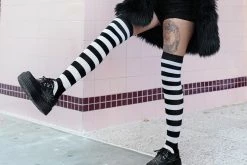 V9745 Black Glow Spiderweb Mondo Creeper Women