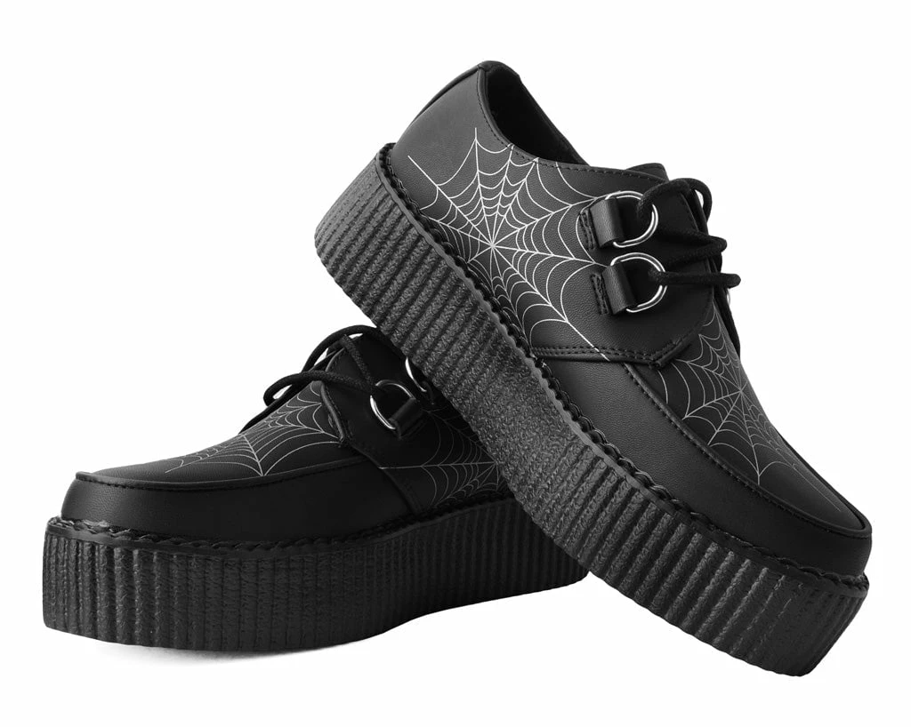 V9745 Black Glow Spiderweb Mondo Creeper Women