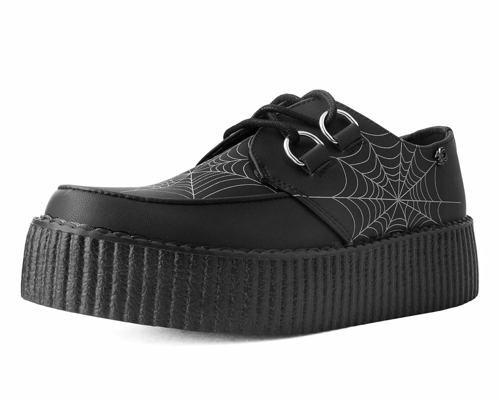 V9745 Black Glow Spiderweb Mondo Creeper Women