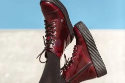V9858 Burgundy Rub Off TUKskin™ 7-Eye Boot