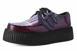 V9867 Burgundy Rub-Off TUKSkin™ & Tartan Creeper