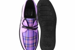 V9892 Lavender Suede & Tartan Creeper