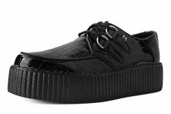 V9895 Black Crocodile Creeper Women