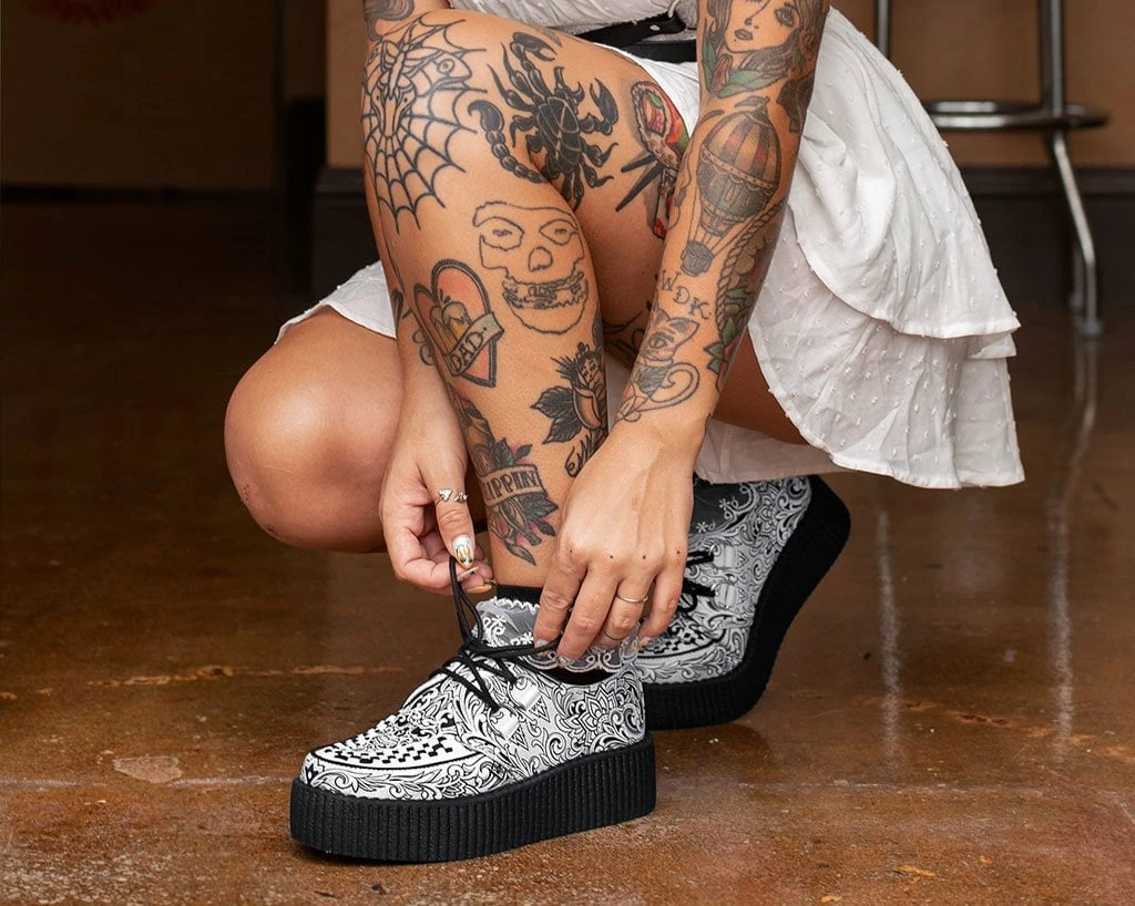 V9928 DROOPY X T.U.K. Tattoo Creeper Women