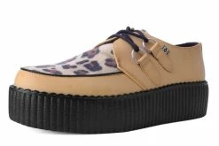 V9950 Women Tan Leopard Brush-Off Mondo Creeper