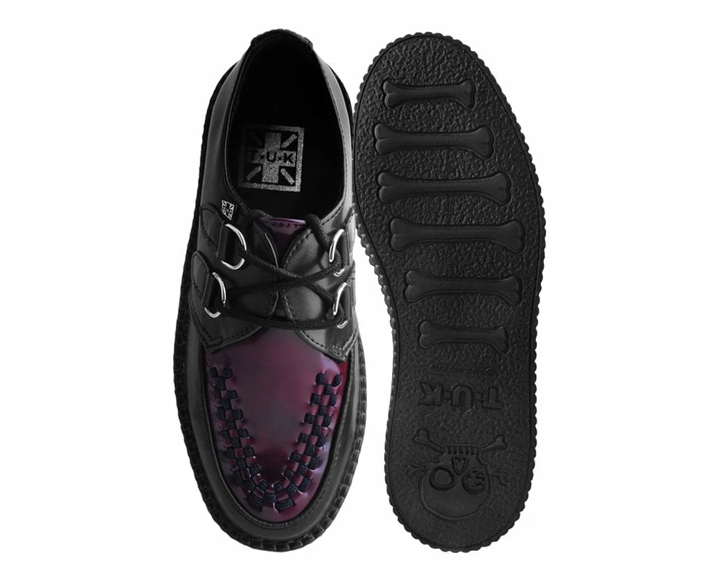 V9977 Black & Burgundy Rub-Off TUKskin⢠Mondo Creeper Women