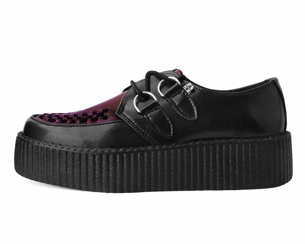 V9977 Black & Burgundy Rub-Off TUKskin⢠Mondo Creeper Women